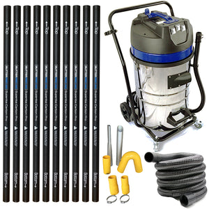 20 Gallon Classic Gutter Vacuum with 40 foot Carbon Poles with 50 Foot Hose Kit