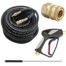 Load image into Gallery viewer, Pressure Washer Kit with 25 Foot 3/8&quot; 4000PSI Hose, Soft Grip Pressure Gun, Quick Connector and Chrome Plated Stainless Steel Lance Kit