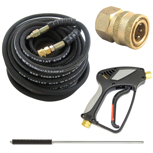 25 ft 3/8" Pressure Hose, Gun, Quick Connector and 36" Lance Kit