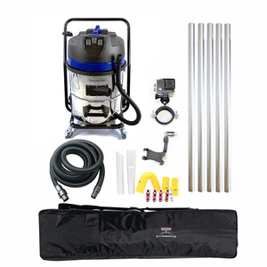 20ft (2 Story) Gutter Vacuum Cleaning System, 16 Gallon Classic Vacuum, Inspection Camera and Bag (Bundle Discount)