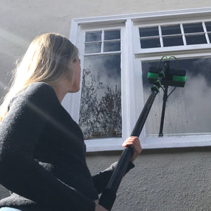 Water Fed Pole Kit for Window Solar Cleaning & Washing (30 Foot Reach)