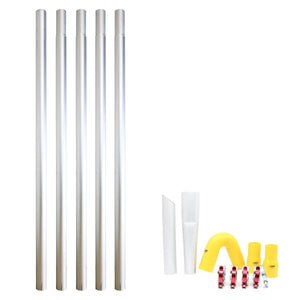 Cyclone Triple 3600 Gutter Vacuum (20gal), 20 Foot Aluminum Gutter Poles, Bag & Camera Kit