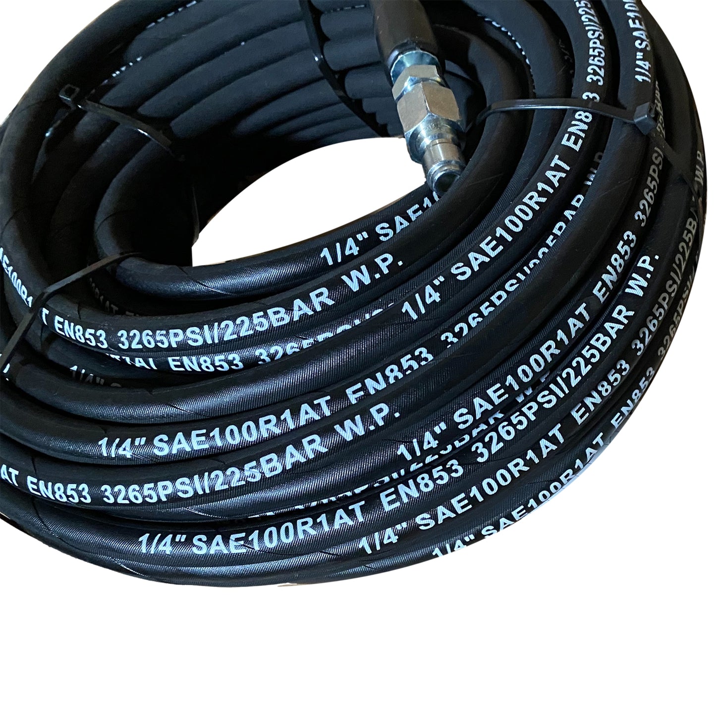 100 Feet 3000 PSI High Pressure Hose with 1/4 inch Male and Female