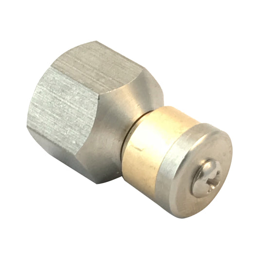 Spinning Jetting Nozzle for Drain and Sewer Cleaning with Pressure Washers up to 4000psi (3/8" NPT) 045 Jet size.