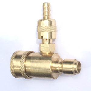 In-Line Adjustable Chemical Injector for Pressure Washers, 3/8" inch Quick Connector Female to Male
