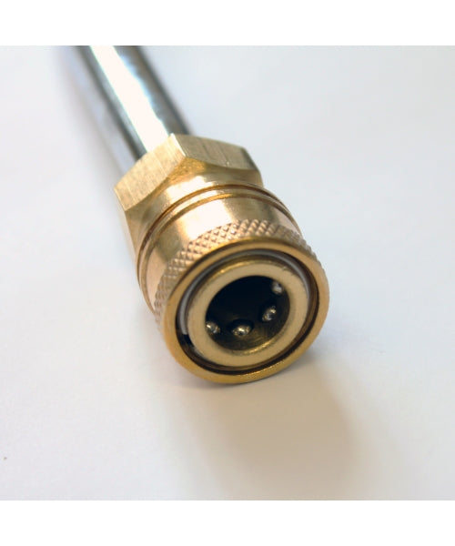 Gallery image 3 for Long Gutter Cleaning Attachment for Pressure Washers, 30 inches, 1/4 Male Quick Connect inlet, 1/4 Quick Connect Outlet