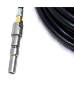 50 Feet Drain and Sewer Cleaning Pressure Hose, 1/4 inch bsp thread, 2300 psi with Retrojet Jetter Nozzle