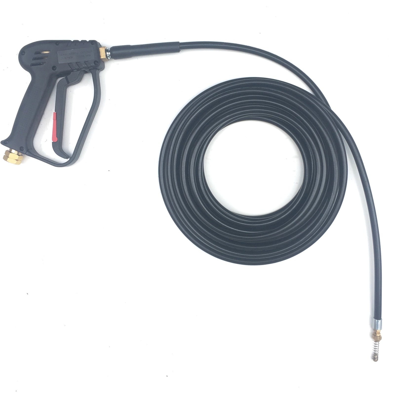 Gallery image 1 for 30' Drain Cleaning Sewer Jetter Hose with Trigger Gun, 3000 PSI, 3/8" inlet NPT thread