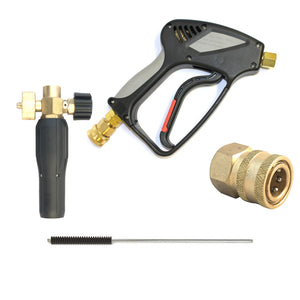 Pressure Washer Bundle - Soft Grip Trigger Gun, 18" Lance, Foam Nozzle, and Connector Kit for Karcher, Ryobi, Craftsman, DeWalt