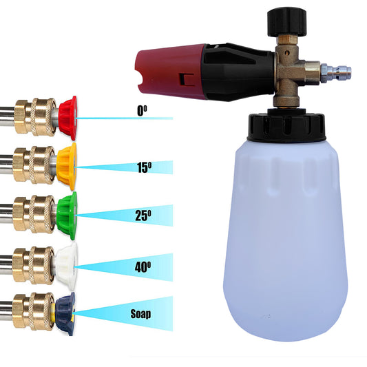 Snow Foam Bottle and 5 Nozzle Tips Set