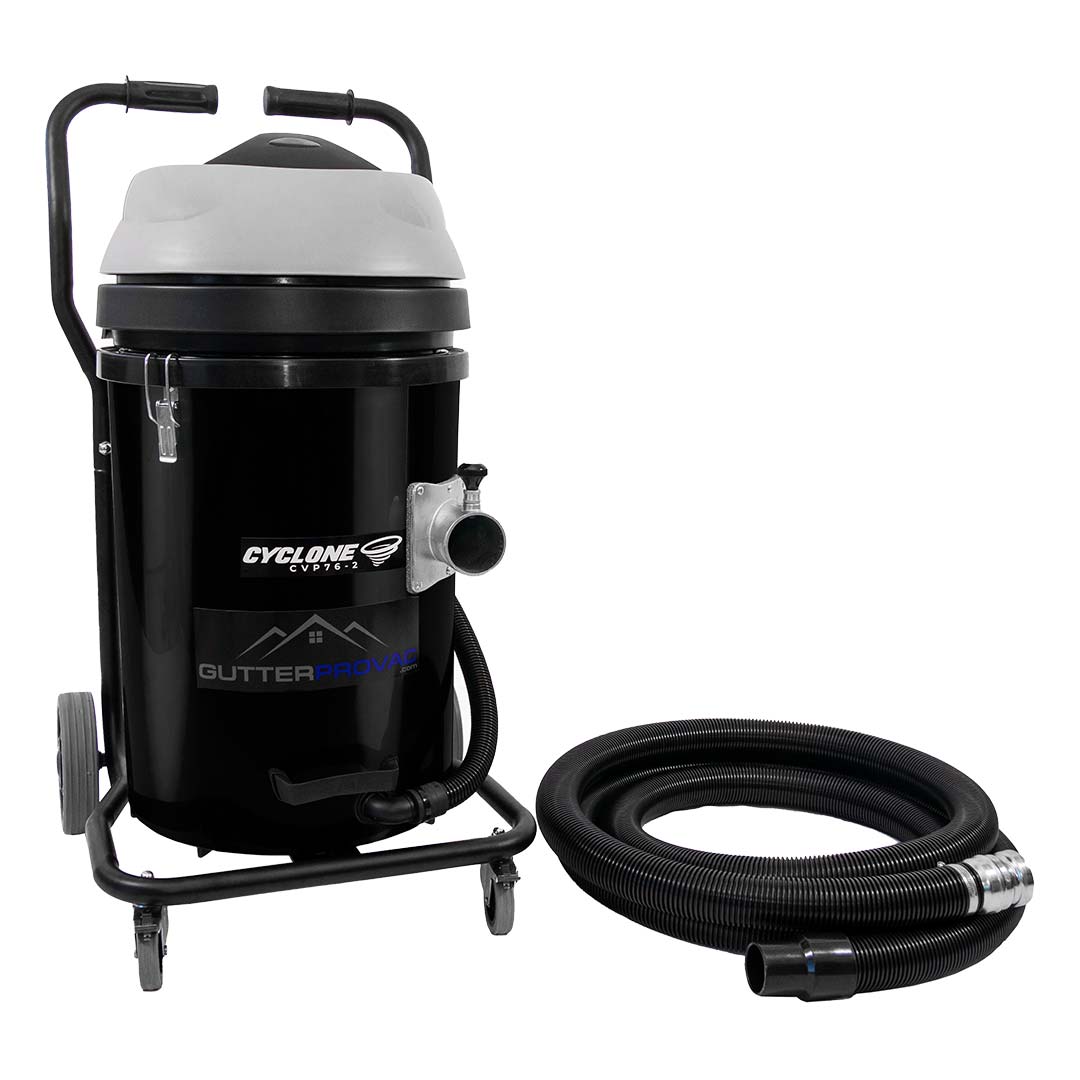 20 Gallon Cyclone 2400W Polypropylene Domestic Gutter Vacuum with 20 Foot Carbon Fiber Clamping Poles and Bag