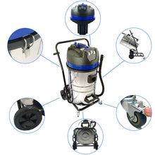 Load image into Gallery viewer, 20 Gallon Classic Gutter Vacuum Kit with 40 Foot Carbon Clamping Pole Set and 50 Foot Vacuum Hose