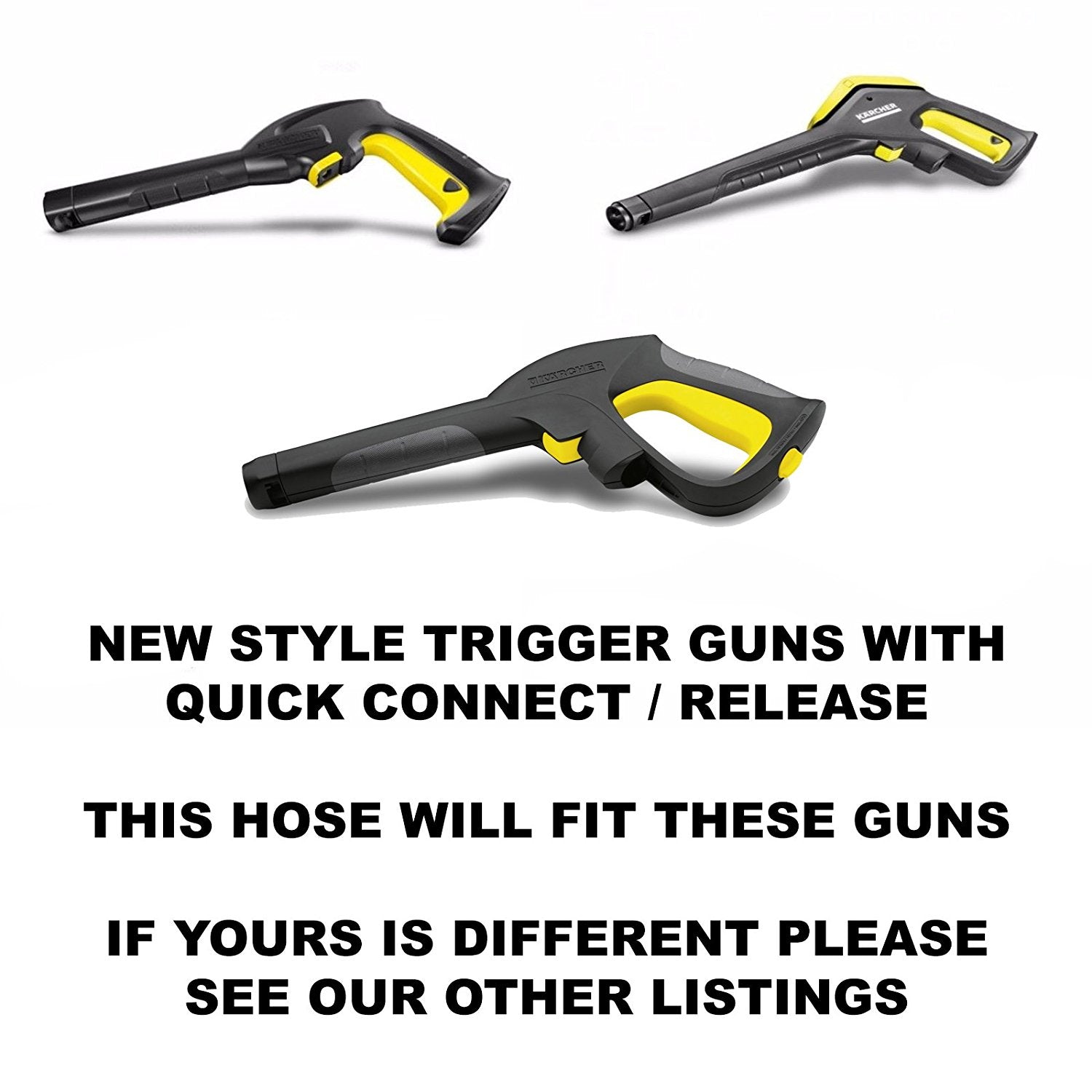 Gallery image 3 for 50 Foot Karcher Replacement Pressure Washer Hose Click to Click (fits Newer Karcher trigger guns)