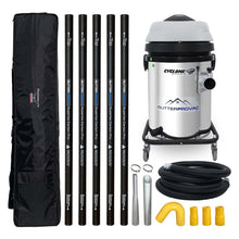 Load image into Gallery viewer, Domestic (120v) Cyclone Gutter Vacuum 13 Gallon Cyclone 2400W Stainless Steel with 20 Foot Carbon Tapered Carbon Poles and Bag