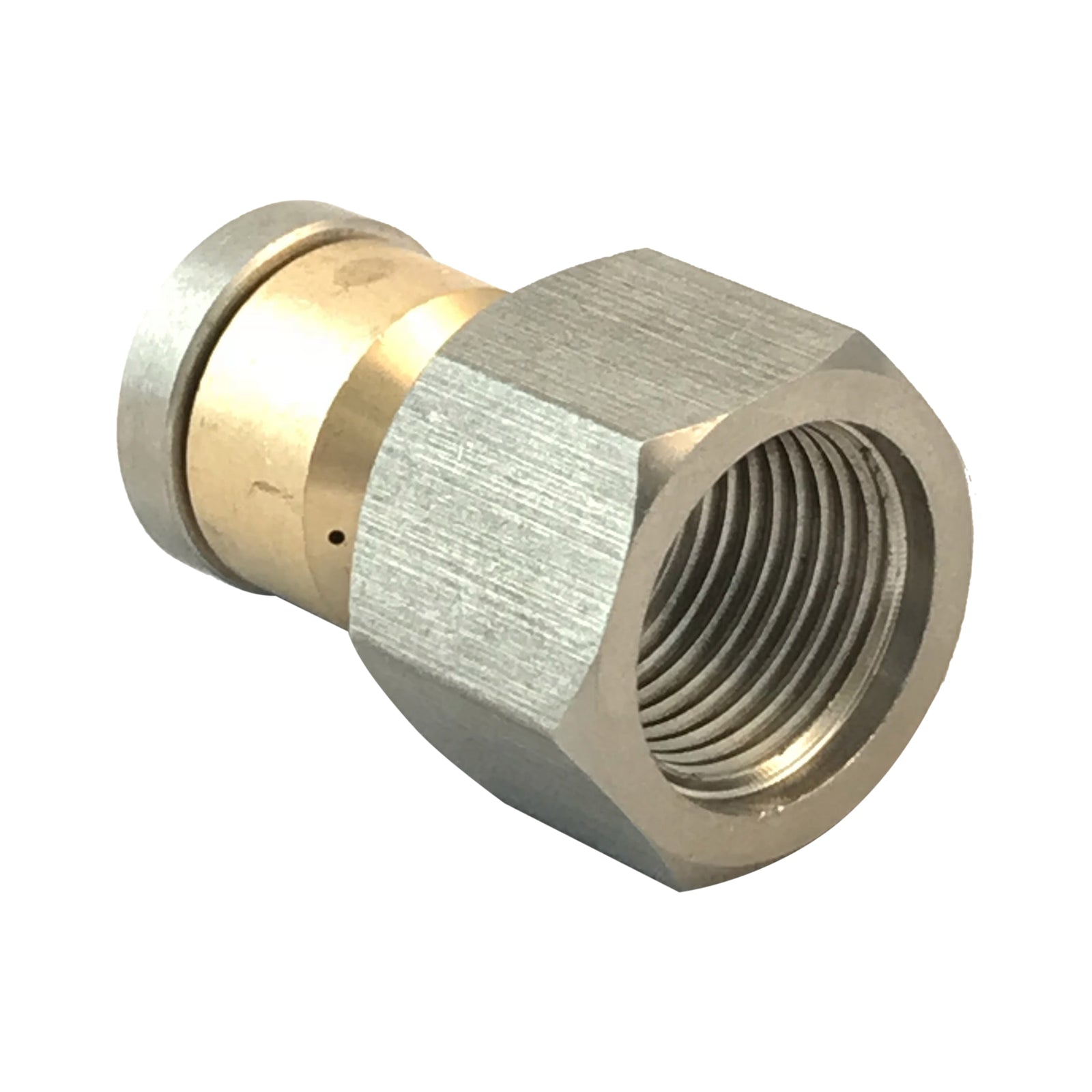 Gallery image 2 for Spinning Jetting Nozzle for Drain and Sewer Cleaning with Pressure Washers up to 4000psi (3/8" NPT) 045 Jet size.
