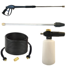 Load image into Gallery viewer, Pressure Washer Kit for Domestic Machines with 25 Foot 3000 PSI Hose, Trigger Gun, Extension Lance and Snow Foam Bottle
