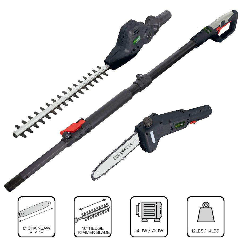 2 in 1 Electric Long Reach Chainsaw & Hedge Trimmer - SHIPS FREE – EquipMaxx