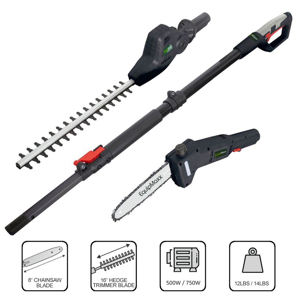 2 in 1 Electric Long Reach Chainsaw & Hedge Trimmer
