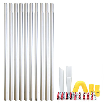 40ft (3 Story) Aluminum Gutter Vacuum Cleaning Poles (40 Feet Reach)