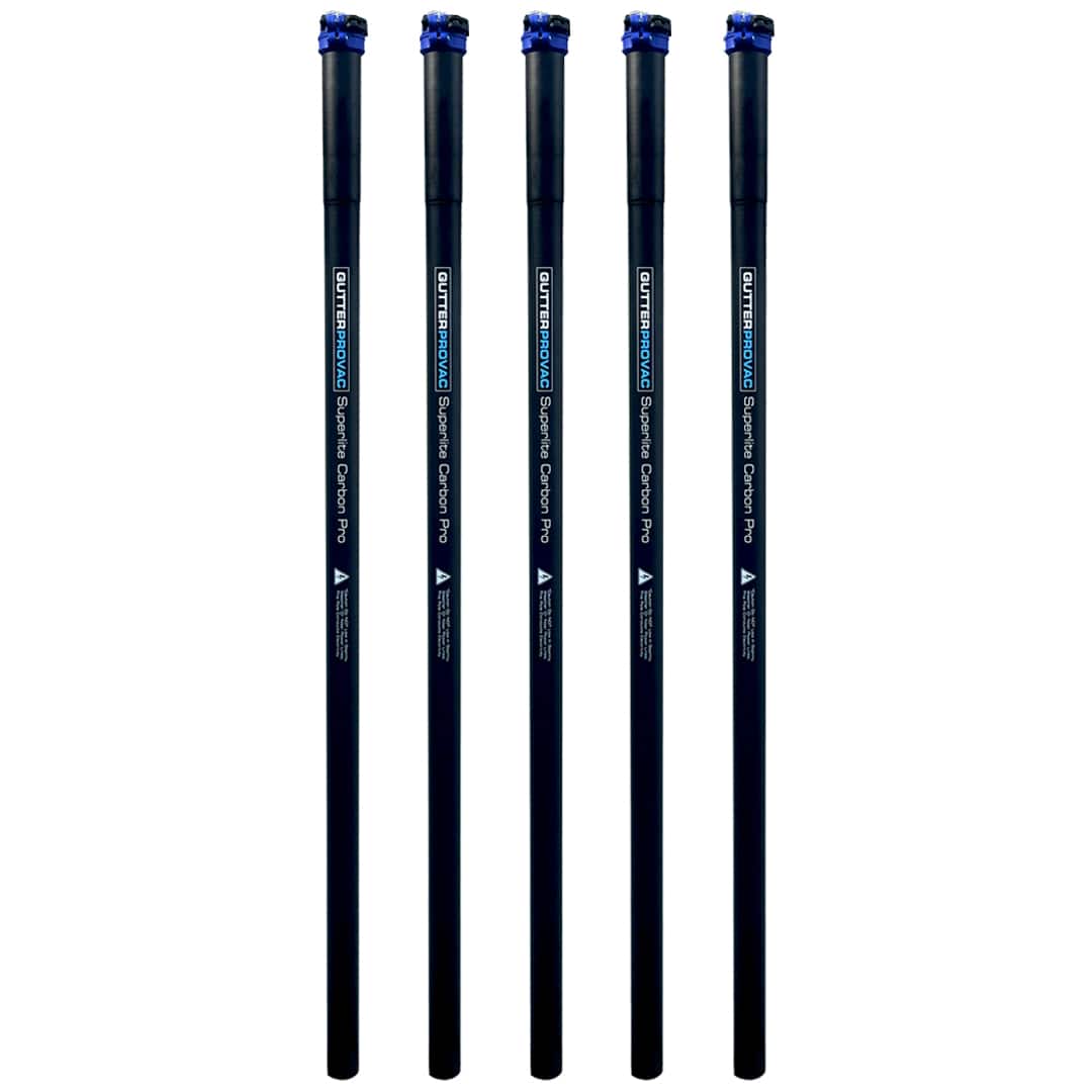 Gutter Vacuum Kit with 20 Gallon Classic Cyclone Vacuum, 20 Foot (2 Story) Carbon Clamping Gutter Poles with Pole Carrying Bag and 15ft Hose