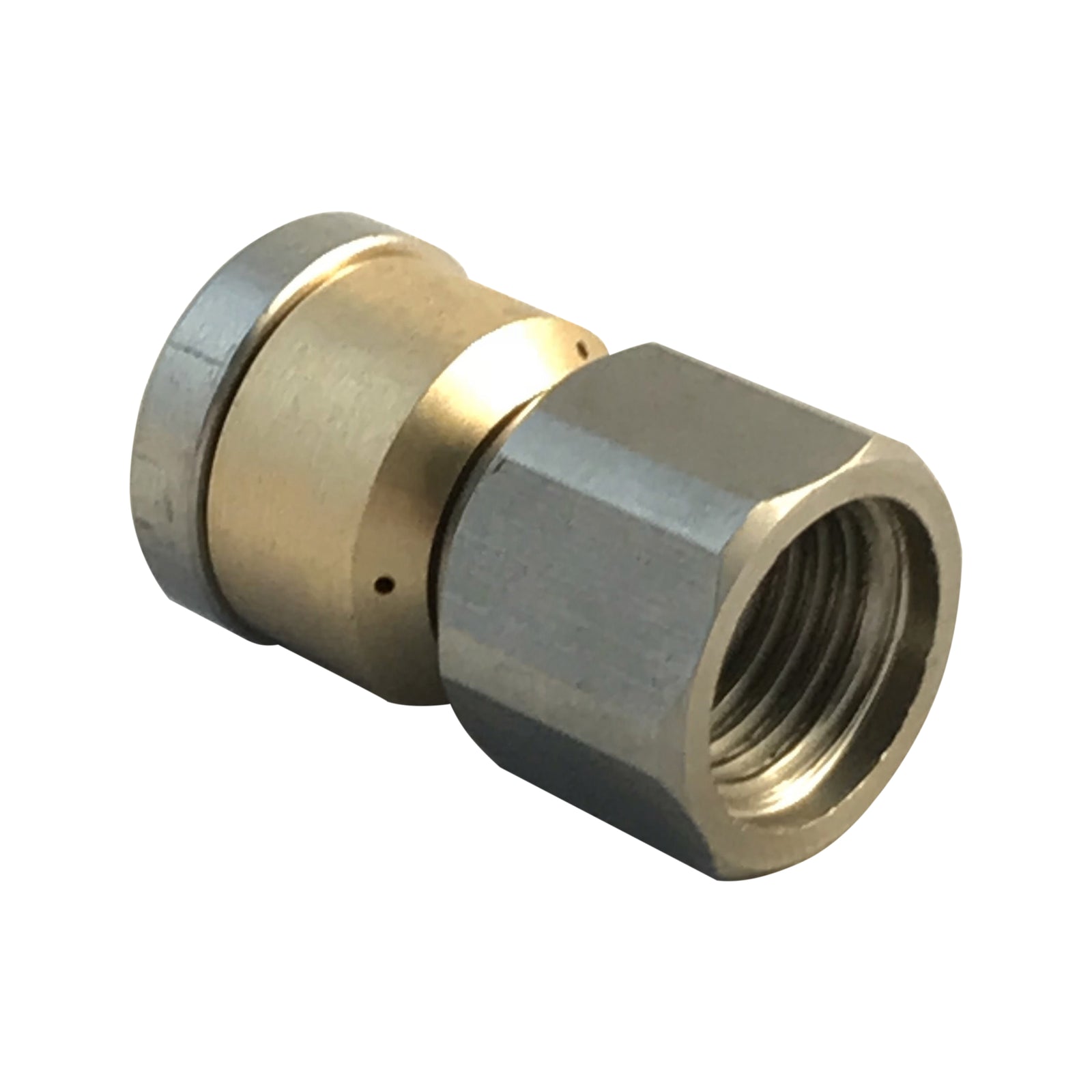 Gallery image 2 for Spinning Jetting Nozzle for Drain and Sewer Cleaning with Pressure Washers upto 4000psi (1/8" NPT) 045 Jet size.