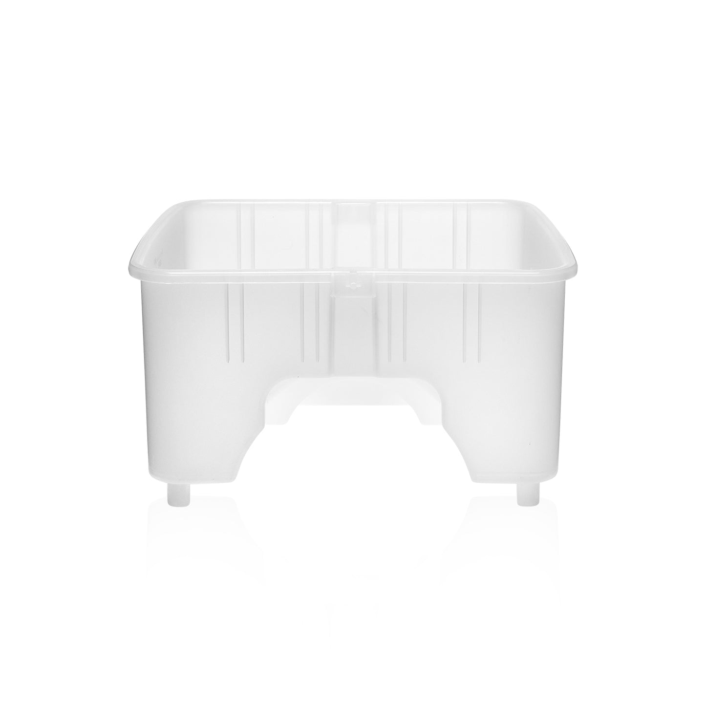 Removable white plastic clean water bucket for the Aqua Pro Vac Extractor.