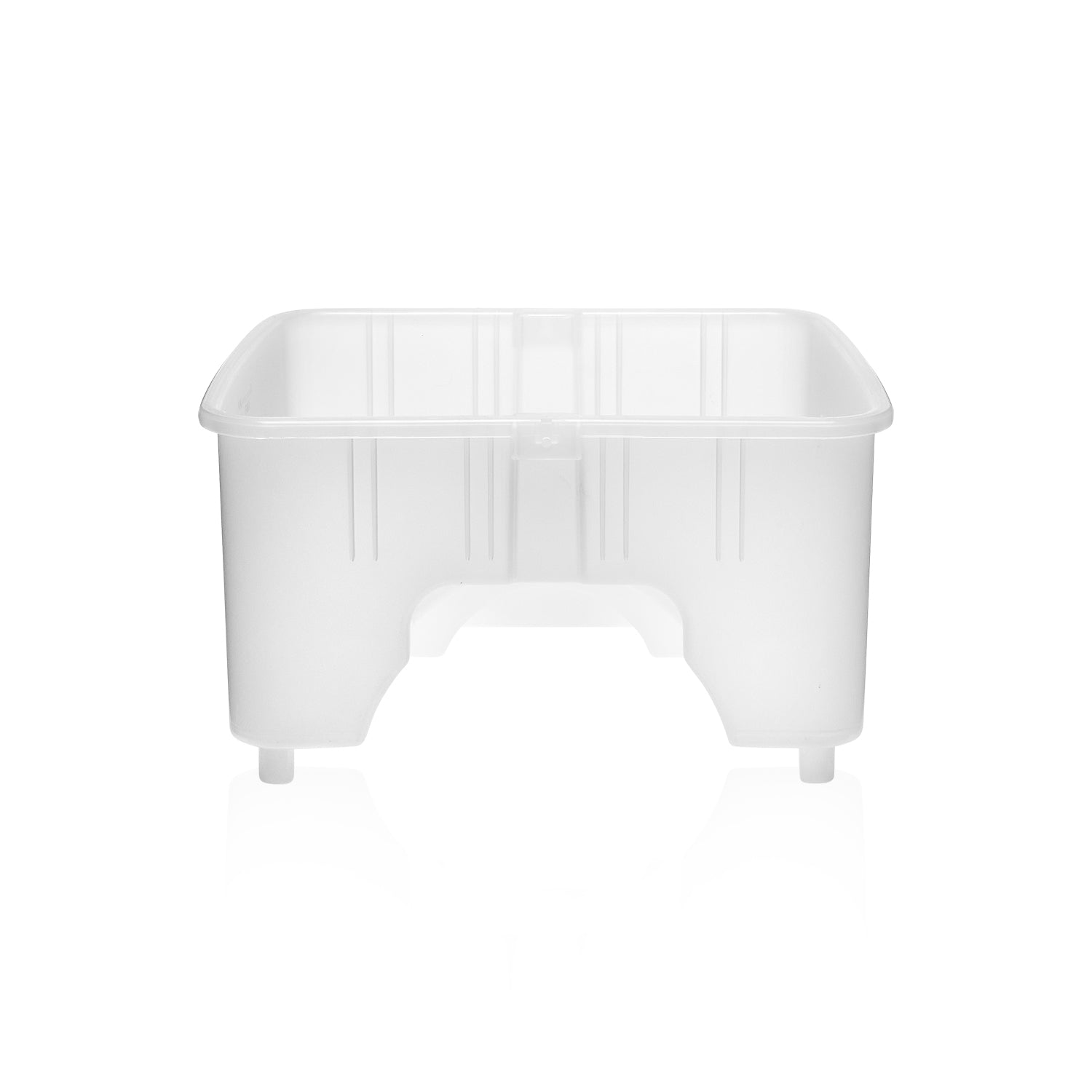 Removable white plastic clean water bucket for the Aqua Pro Vac Extractor.