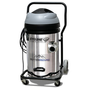 Cyclone Triple 3600 Gutter Vacuum (20gal), 20 Foot Aluminum Gutter Poles, Bag & Camera Kit