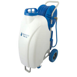 Window and Solar Panel Cleaning System: Rolling 11 Gallon Pro45 Water Tank with Water Fed Pole