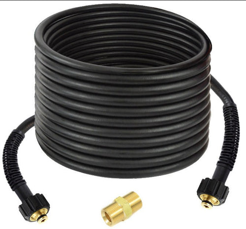 50 Feet Replacement PVC Pressure Hose  1/4 inch - M22 - Replacement / Extension with coupling to extend