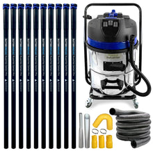 Load image into Gallery viewer, 16 Gallon Classic Cyclone Gutter Vacuum Kit, 40 Foot (3 Story) Carbon Clamping Poles and 25 Foot Hose