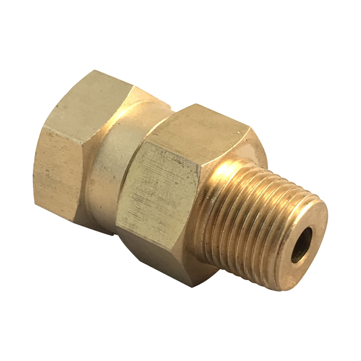 Gallery image 4 for Brass Swivel Coupling, 3/8 inch male NPT to 3/8 female NPT thread for pressure washer hoses