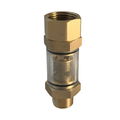 Low-Pressure Inline Water Filter, outlet - 1/2 inch NPT Male, Inlet - 3/4 inch Garden Hose Female thread, for pressure washer