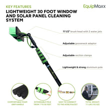 Load image into Gallery viewer, Water Fed Pole Kit for Window Solar Cleaning &amp; Washing (30 Foot Reach)
