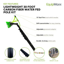 Load image into Gallery viewer, 30 Foot Carbon Fiber Telescoping Water Fed Pole