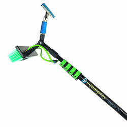 AquaSpray 24 Foot Waterfed Pole w/ Brush, Squeegee and Hose Adapter
